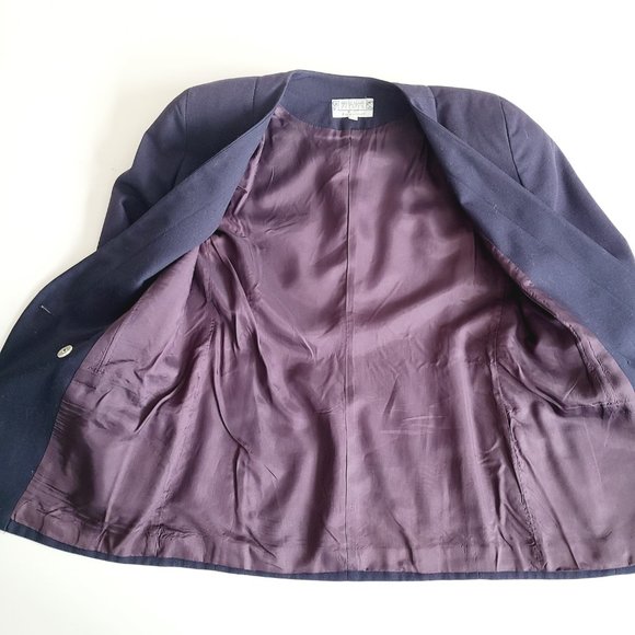 Vintage Braemar Petites by Jeremy Scott dark blue blazer. - Picture 9 of 15